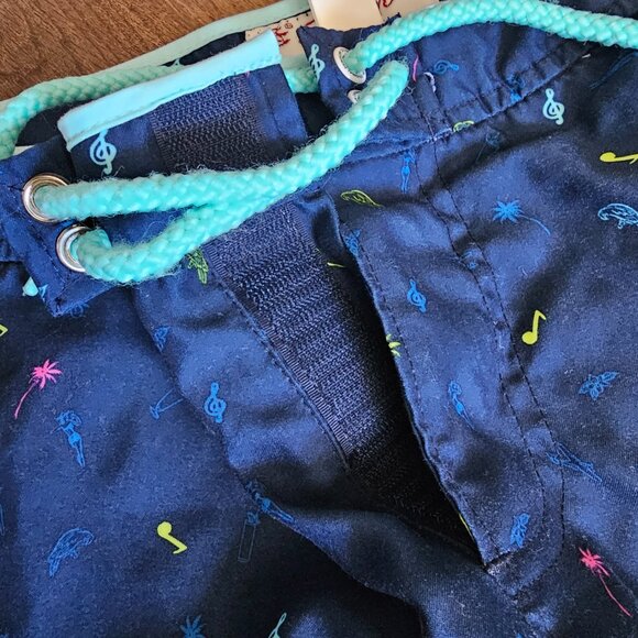 Original Penguin Munsingwear 4" Swim Shorts Trunks, 33, Blue Mini Print Tropical - Picture 9 of 12